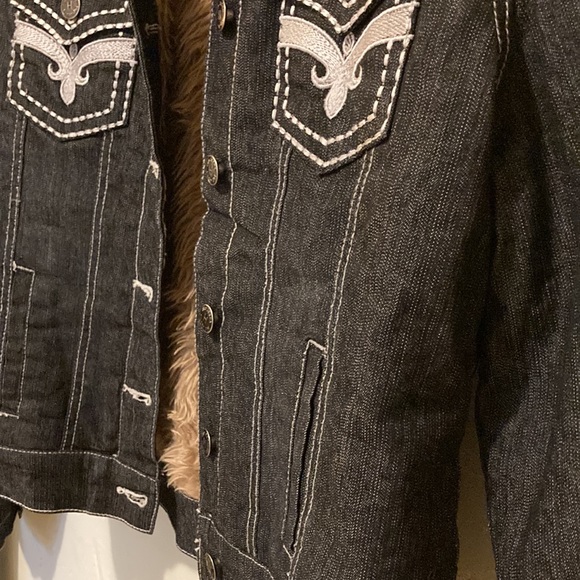 Hip Jeans- Insulated Black Jean Jacket - Picture 5 of 6